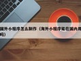 大悟国外小程序怎么制作（海外小程序能在国内用吗）